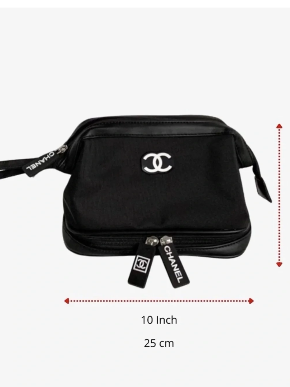 CHANEL VIP GWP nylon black cosmetic / essentials bag